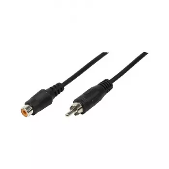 LogiLink äänen jatkokaapeli RCA-liitin - RCA-liitin, 10 m, musta