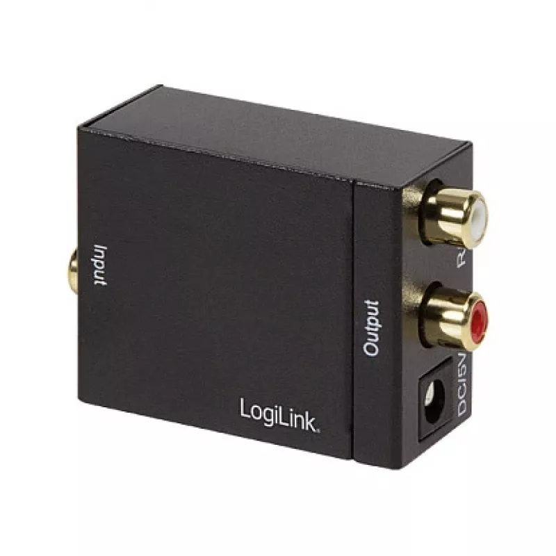 LogiLink CA0100 digitaali-analogia-audiomuunnin (SPDIF/koaksiaali RCA-stereoon)