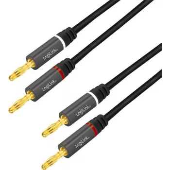 LogiLink CA1210 audiokaapeli 3 m banaani 2 x banaani musta