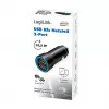 LogiLink PA0285 2-porttinen USB-autolaturi 10,5 W, LED-valaistu, musta