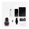 LogiLink PA0285 2-porttinen USB-autolaturi 10,5 W, LED-valaistu, musta