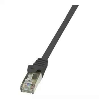 LogiLink Cat.5e F/UTP -verkkokaapeli, 0,25 m, musta