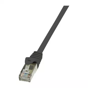 LogiLink Cat.6 F/UTP -verkkokaapeli, 0,25 m, musta, EconLine