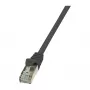 LogiLink Cat.6 F/UTP -verkkokaapeli, 0,25 m, musta, EconLine