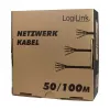 LogiLink Cat.6 asennuskaapeli, U/UTP, 100m, EconLine