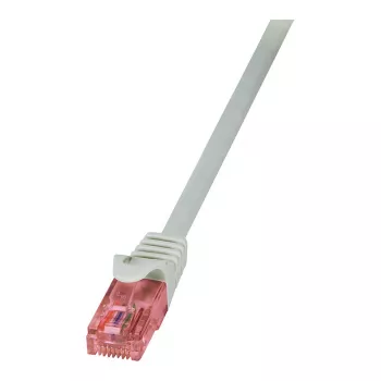 LogiLink Cat.6 U/UTP -verkkokaapeli, 0,25 m, harmaa, PrimeLine