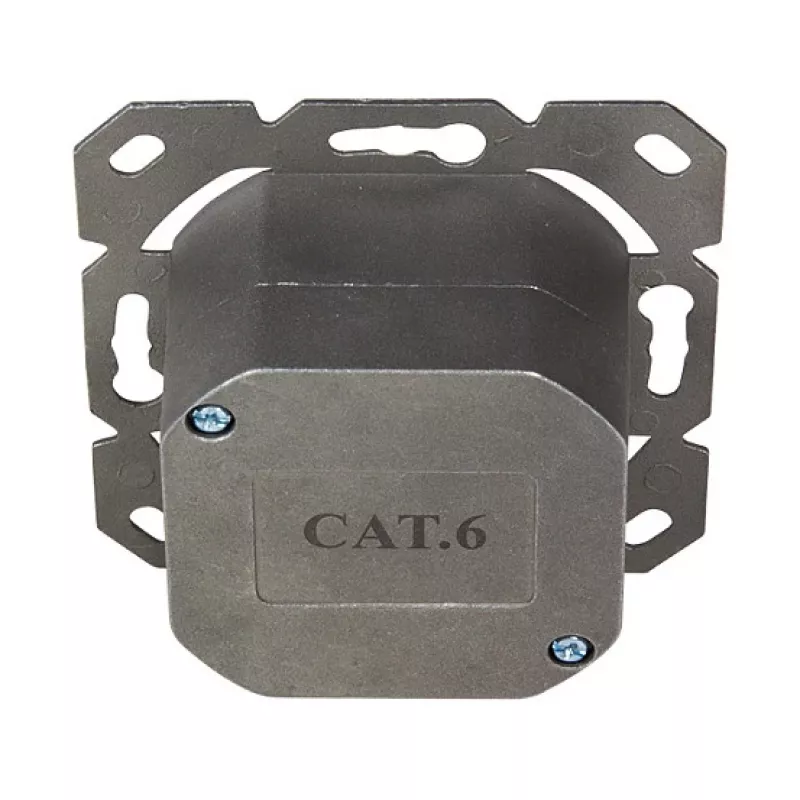 Logilink Cat.6 seinäpistorasia 2xRJ45 STP, vaakasuora, signal white