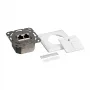 Logilink Cat.6 seinäpistorasia 2xRJ45 STP, vaakasuora, signal white