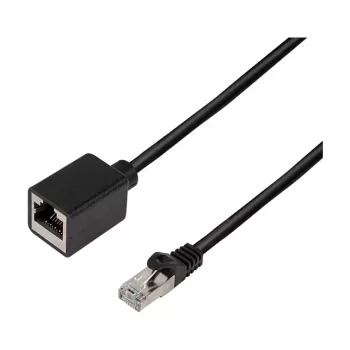 LogiLink Cat.6A Premium -verkkokaapelin jatko, S/FTP, musta, 3 m