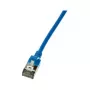 LogiLink CQ9076S Cat.6A U/FTP SlimLine -verkkokaapeli, TPE, sininen, 5 m