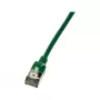 LogiLink CQ9035S Cat.6A U/FTP SlimLine -patch-kaapeli, TPE, 1 m, vihreä