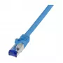 LogiLink Cat.6A S/FTP Ultraflex patchkaapeli, GHMT-sertifioitu, sininen, 0,5 m