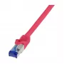 LogiLink Cat.6A S/FTP Ultraflex patch-kaapeli, GHMT-sertifioitu, punainen, 0,25 m