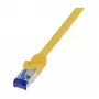LogiLink Cat.6A S/FTP Ultraflex patch-kaapeli, GHMT-sertifioitu, keltainen, 0,25 m