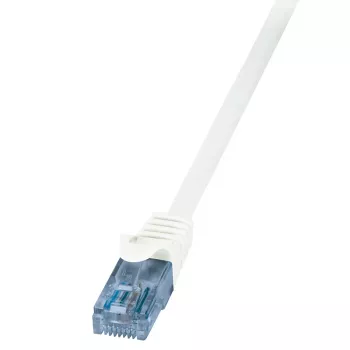 LogiLink EconLine Cat.6A U/UTP -verkkokaapeli CP3031U, RJ45–RJ45, 1 m, valkoinen