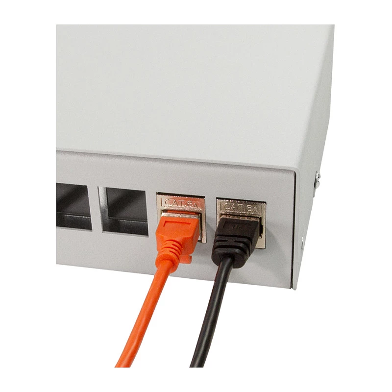 Logilink Consolidation Point Box 8-porttinen, pöytä-/seinä-/DIN-kiskoasennus, harmaa