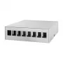 Logilink Consolidation Point Box 8-porttinen, pöytä-/seinä-/DIN-kiskoasennus, harmaa