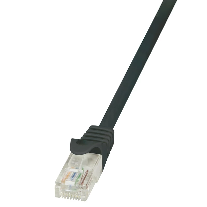 LogiLink CP2023U EconLine Cat6 U/UTP RJ45 verkkokaapeli - 0,5 m, musta, snap-on-suojalla