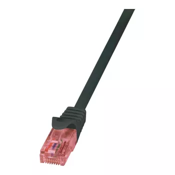LogiLink CQ2013U CAT 6 U/UTP -verkkokaapeli, 0,25 m, musta, LSZH, Snagless
