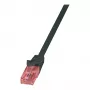 LogiLink CQ2013U CAT 6 U/UTP -verkkokaapeli, 0,25 m, musta, LSZH, Snagless