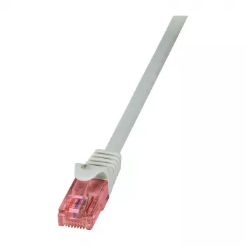 LogiLink CQ2032U CAT 6 U/UTP patch-kaapeli, 1m, harmaa, paloa hidastava, RJ45