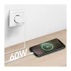 LogiLink CU0320 USB 2.0 Type-C -kaapeli, USB-A - USB-C, 480 Mbps, 60W, nailonpunottu, valkoinen, 0,5 m