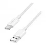 LogiLink CU0320 USB 2.0 Type-C -kaapeli, USB-A - USB-C, 480 Mbps, 60W, nailonpunottu, valkoinen, 0,5 m