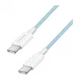 LogiLink CU0350 USB 2.0 Type-C - Type-C -kaapeli, 1 m, nylonpunottu, sininen, 60W Power Delivery, 480 Mbps