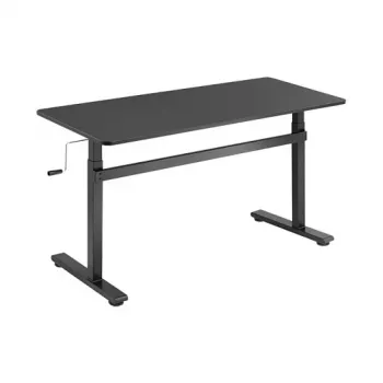 LogiLink EO0027 korkeussäädettävä työpöytä pöytälevyllä, 140 × 60 cm, musta