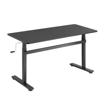 LogiLink EO0027 korkeussäädettävä työpöytä pöytälevyllä, 140 × 60 cm, musta
