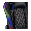 LogiLink EO0076 pelituoli RGB-valaistuksella, lannerangan tuki, musta/sininen
