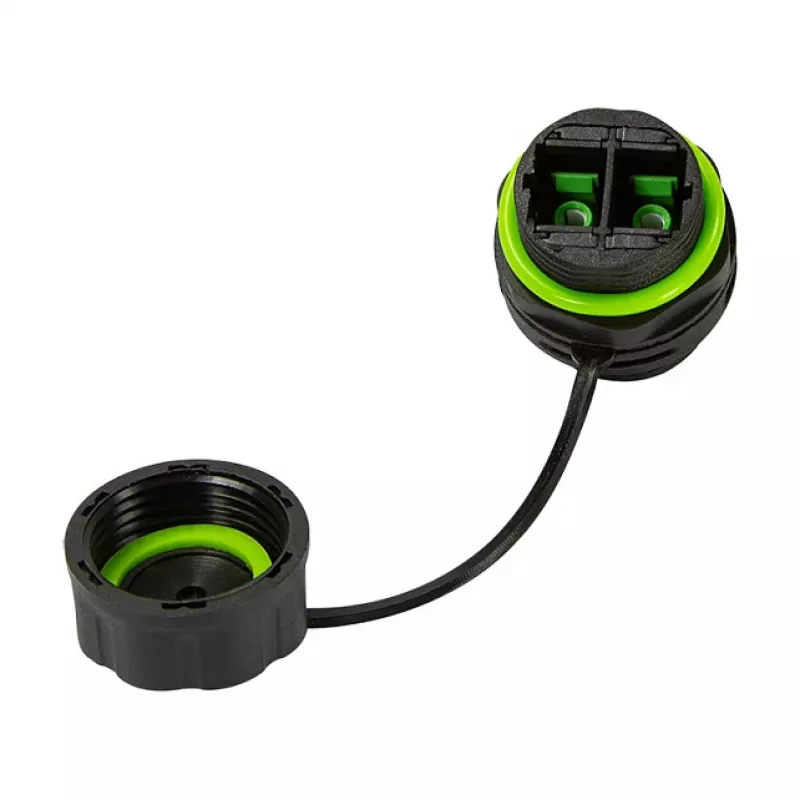 LOGILINK FA05SD1 ulkokäyttöön tarkoitettu kuitu duplex SC-liitin pölysuojuksella – multimode OM3/OM4, aqua (10 kpl:n pakkaus)