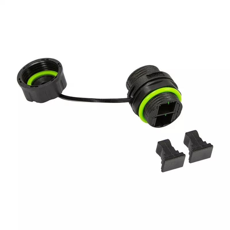 LOGILINK FA05SD1 ulkokäyttöön tarkoitettu kuitu duplex SC-liitin pölysuojuksella – multimode OM3/OM4, aqua (10 kpl:n pakkaus)