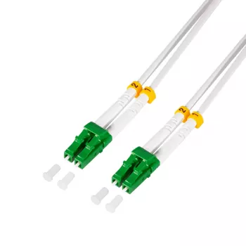 LogiLink FC0LC01 kuitu-patchkaapeli, LC/APC - LC/APC, Singlemode OS2, 1 m, valkoinen
