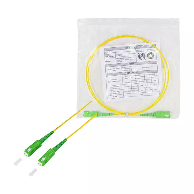 LogiLink kuitu-patchkaapeli – simplex, OS2 SM G.657.A2, SC/APC - SC/APC, 1 m, keltainen