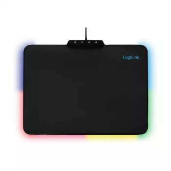 LogiLink ID0155 RGB-pelihiirimatonalusta – silikonipinta, liukumaton kumipohja, USB-A-virralla, 36x26 cm, musta