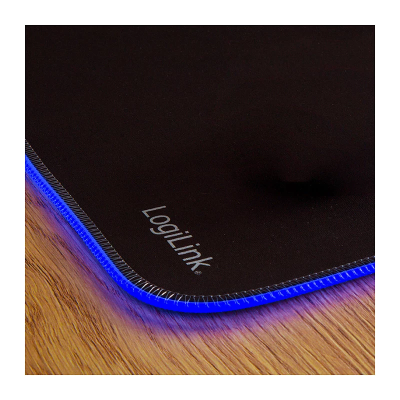 LOGILINK ID0183 pelihiirimatto RGB LED -valaistuksella, 350x260mm, 3mm pehmeä, musta
