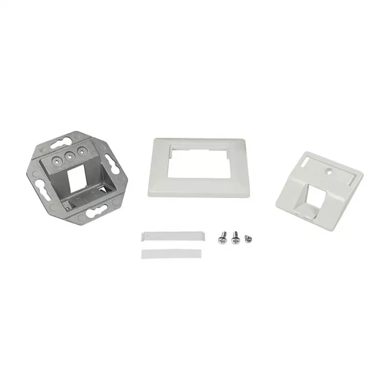 LogiLink Keystone -kehyselevy 45° 1 moduulille, puhtaanvalkoinen
