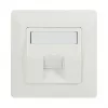 LogiLink Keystone -kehyselevy 45° 1 moduulille, puhtaanvalkoinen