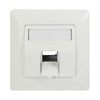 LogiLink Keystone -kehyselevy 45° 1 moduulille, puhtaanvalkoinen
