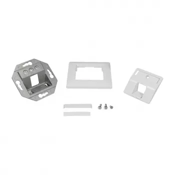 LogiLink Keystone -kehyselevy 45° 1 moduulille, signal white