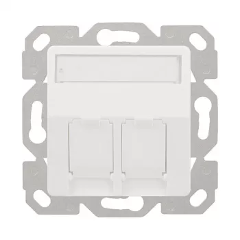LogiLink Keystone-kansi 2 moduulille, ulkoneva, UP/50, puhtaanvalkoinen