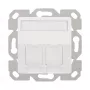 LogiLink Keystone-kansi 2 moduulille, ulkoneva, UP/50, puhtaanvalkoinen