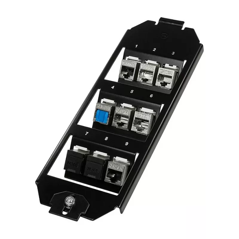 Logilink Keystone lattiarasian kehys 3 x 3 Keystone-moduulille, musta