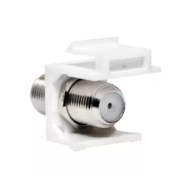 LogiLink Keystone in-line-liitin F naaras - F naaras 75 ohm valkoinen