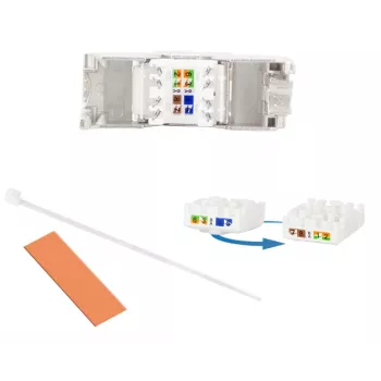 LogiLink Keystone Jack Cat.6A STP pölysuojakannella, 14,4 mm, 22-26 AWG, 24 kpl