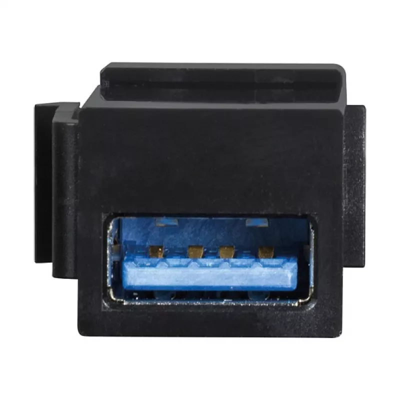 LogiLink Keystone USB 3.0 Type-A -liitin, naaras-naaras, musta
