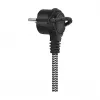 LogiLink LPS104 jatkojohto, CEE 7/7 - CEE 7/3, tekstiilipäällyste, musta/harmaa, 3 m