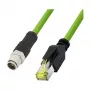 LogiLink M12 CAT6A teollisuus-patchkaapeli, PUR, M12 X-koodattu - RJ45, 1,5 m