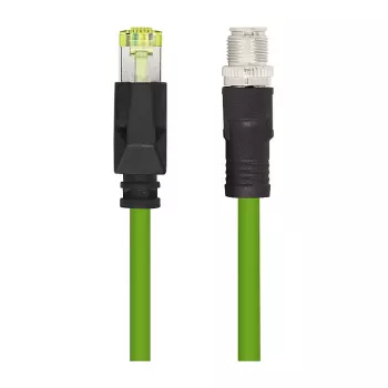 LogiLink M12 CAT6A Industrial -kaapeli, PUR, M12 X-koodattu RJ45, 2,00 m